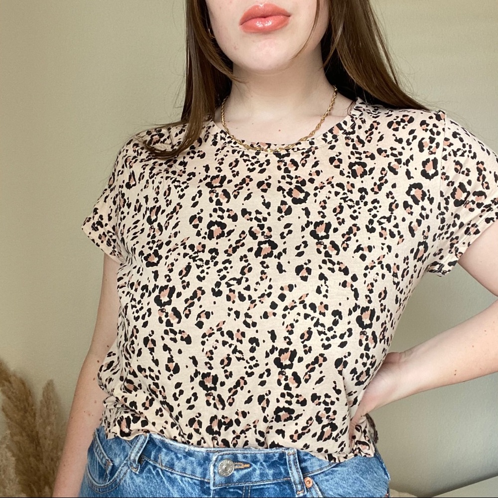 H&M leopard blouse